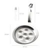 A set of escargot serving dishes, tongs, and a fork, with dimensions indicated. Produktbild-Vorschau