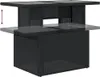 vidaXL Gartentisch mit Glasplatte Schwarz 100x55x73 cm Poly Produktbild-Vorschau 1