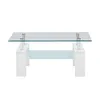CLIPOP Couchtisch, Glas Wohnzimmertisch, 100x60x45cm Produktbild-Vorschau 5