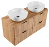Armoire De Salle De Bain 120 Cm En Chêne Wotan Avec Lavabos Voir les images du produit 2