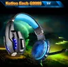 A gaming headset is displayed against a futuristic, space-themed background with planets and a spaceship. Produktbild-Vorschau