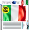 MONZANA® Fahnenmast 6,5m Seilzug Bodenhülse inkl. Italien Produktbild-Vorschau 1