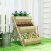 Outsunny verticale verhoogde tuinbed met 3 niveaus, Productafbeelding-voorbeeld 2