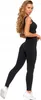 Damen Leggings Sportlich Hohe Taille Blickdicht Gerippt Produktbild-Vorschau 5