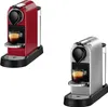 Two Nespresso coffee machines, one red and one silver, shown side-by-side. Anteprima dell’immagine prodotto