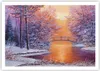 Poster - Poster ohne Rahmen - Brücke Schnee Wald - 100x70 Produktbild-Vorschau 1