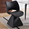 MODFU Moderní otočná židle, jídelní židle, černá, kuchyňská Náhled obrázku produktu 1