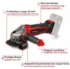 Smerigliatrice angolare a batteria EINHELL TE-AG, 18/125-2 Anteprima dell’immagine prodotto 10