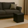 DOCHTMANN Taburet skládací, koženka černý 38x38x38cm Náhled obrázku produktu 6