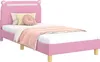 vidaXL Kinderbettgestell mit Kopfteil Rosa 90 x 200 cm Produktbild-Vorschau 1