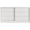 Commode BEAUTYSOFA MIRELA 160 cm Blanc/Blanc, buffet à 2 Voir les images du produit 2