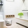 Relaxdays Wandregal Walnuss im 4er Set, Regalsystem, je 4 Produktbild-Vorschau 2