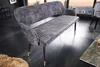 Design Sitzbank FRANCE 160cm Samt grau Ziersteppung Produktbild-Vorschau 3