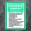 Erzeuger Company Metallschild XXL in 28x38 cm in türkis für Produktbild-Vorschau 2