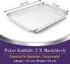 Homikit sada 2 nerezových plechů na pečení 23x17x2,5 cm - Náhled obrázku produktu 2