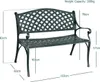 A diagram showing the dimensions of a garden bench. Produktbild-Vorschau