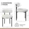 Hawthyhome Chaise de salle à manger(2pcs) Teddy Tissu ronde Voir les images du produit 2