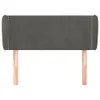 vidaXL Kopfteil mit Ohren Dunkelgrau 103x23x78/88 cm Samt Produktbild-Vorschau 3