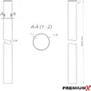 PremiumX Antennenmast 2m Ø 50mm Aluminium SAT Mast Rohr Produktbild-Vorschau 5