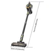 A cordless vacuum cleaner is shown standing upright against a white background with dimensions indicated. Náhled obrázku produktu