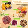 A collage of different types of dried foods and pet snacks, with German text labels. Voir les images du produit