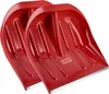 Two red snow shovels are shown side-by-side. Podgląd zdjęcia produktu