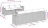 CLORIS 8-tlg. Garten-Sofagarnitur - mit Kissen - Beige Poly Produktbild-Vorschau 3