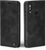 A black flip cover phone case shown from two angles. Produktbild-Vorschau
