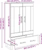 vidaXL Highboard old wood 69,5 x 31 x 115 cm materiál na Náhled obrázku produktu 7