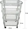 Rollwagen, Küchenwagen, 4 Ebenen, stabiler Kunststoff, Höhe Produktbild-Vorschau 2