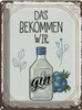 vianmo Blechschild 40x30 cm Alkohol GIN das bekommen wir Produktbild-Vorschau 1