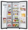 LG GSLE91EVAC, Freistehend, Amerikanische Tür, Schwarz, Produktbild-Vorschau 2