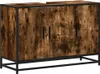 vidaXL Wastafelonderkast, gerookt eikenfineer, 90x33x60 cm, Productafbeelding-voorbeeld 1