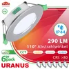 6x LED Einbaustrahler URANUS 4W IP44 Eisen gebürstet – CCT Produktbild-Vorschau 1