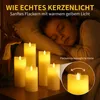 LED Kerzen Echtwachs 5er Set mit Fernbedienung Timer Produktbild-Vorschau 5