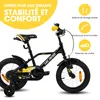 HILAND 14 Zoll Kinderfahrrad mit Stützrädern Handbremse Produktbild-Vorschau 2