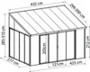 Altana Palram metal 425 x 295 x 310cm ogród zimowy altana Podgląd zdjęcia produktu 19