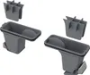 Two sets of grey plastic drain components are shown against a white background. Anteprima dell’immagine prodotto