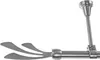 Edelstahl Look Gardinenstange 20mm Deckenträger 1-läufig Produktbild-Vorschau 1
