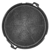 A top-down view of a round charcoal filter for a range hood. Produktbild-Vorschau