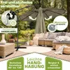 tillvex parasol brązowy Ø 300 cm parasol wiszący parasol Podgląd zdjęcia produktu 3