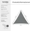 tectake® Sonnensegel dreieckig mit UV-Schutz 50+ Produktbild-Vorschau 7
