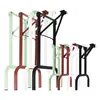 A collection of metal table and bench legs in various colors, arranged in a row against a white background. Produktbild-Vorschau