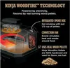 Diagram illustrating Ninja Woodfire Technology with callouts for features. Voir les images du produit