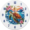 Meeresschildkröte Aquarellstil Wanduhr aus MDF Maritimes Produktbild-Vorschau 1