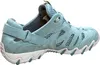A side view of a single turquoise shoe against a white background. Produktbild-Vorschau