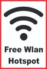 Free Wlan Hotspot Schild A1 Rückseite selbstklebend Produktbild-Vorschau 1