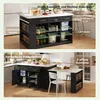 Flieks Ilot de cuisine avec table de repas extensible Voir les images du produit 10
