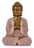 Buddha Statue Amara Flieder Gold Polyresin 41cm Handbemalt Produktbild-Vorschau 2