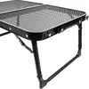 Aga Skladací kempingový stolík 60x40x25/33 cm Čierny Náhľad obrázku produktu 3